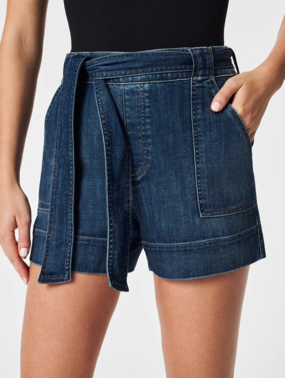 SPANXTie-Waist Jean Short Twilight Indigo Size Small